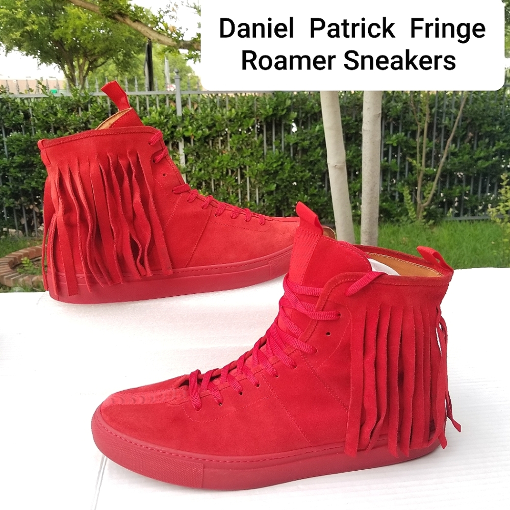 Daniel Patrick Red Fringe Roamer Sneakers